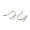 304 Stainless Steel Rhinestone Earring Hooks STAS-D310-01P-02-2