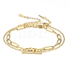 304 Stainless Steel Paperclip Chains & Cable Chain Bracelet Sets AJEW-U005-05E-G-1