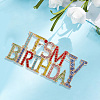 2Pcs 2 Styles It's My Birthday Alloy Rhinestone Brooches for Backpack Clothes JEWB-GF0011-51A-6