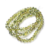 Electroplate Transparent Glass Beads Strands EGLA-A034-T3mm-S17-2