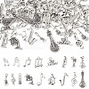 68Pcs 17 Styles Tibetan Style Alloy Pendants FIND-TA0006-19-1