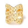Rack Plating Brass Open Cuff Rings for Women RJEW-M162-13G-2