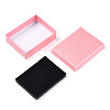 Rhombus Textured Cardboard Jewelry Boxes CBOX-T006-01K-4