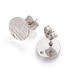 Non-Tarnish 304 Stainless Steel Ear Stud Findings STAS-O119-17B-P-1