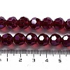 Electroplate Transparent Glass Beads Strands EGLA-A035-T10mm-A02-4