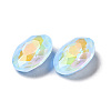 Mocha Fluorescent Style Glass Rhinestone Cabochons GGLA-M005-01B-211MK-3