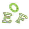 Alphabet Resin Rhinestone Patches DIY-TAC0005-45G-4