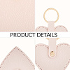 2Pcs 2 Colors PU Leather Keychain KEYC-CL0001-56-6