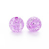 Transparent Crackle Acrylic Beads MACR-S373-66A-N06-2