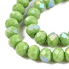Electroplate Opaque Solid Color Glass Beads Strands EGLA-A044-P6mm-L30-3