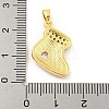 Christmas Brass Micro Pave Cubic Zirconia Pendant KK-H468-02D-02G-3