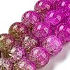 Spray Painted Crackle Glass Beads Strands DGLA-C002-10mm-04-4