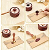 Brass Wax Seal Stamp with Rosewood Handle AJEW-WH0412-0040-3