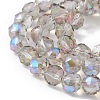 Transparent Electroplate Glass Beads Strands EGLA-F154-HR03-3