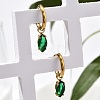 304 Stainless Steel Crystal Rhinestone Hoop Earrings EJEW-G423-08G-01-2