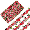 15 Yards Flower Polyester Embroidery Lace Ribbon OCOR-WH0070-77F-1