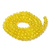 Spray Painted Crackle Glass Beads Strands CCG-Q001-8mm-10-2