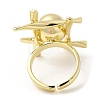 Brass Open Cuff Rings RJEW-Q778-17G-3