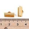 SHEGRACE Brass Ribbon Crimp Ends XGR0063G-58G-3