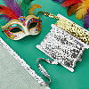 20 Yards 2 Colors Polyester with Paillette Lace Trim Ribbon OCOR-PH0036-49-4