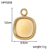 304 Stainless Steel Pendant Cabochon Settings STAS-OY008-75G-2