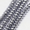 Electroplate Non-magnetic Synthetic Hematite Beads Strands G-J160-E-01-1