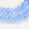 Faceted Bicone Transparent Glass Bead Strands GLAA-J082-A08-1