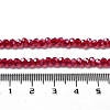 Electroplate Transparent Glass Beads Strands EGLA-A035-T3mm-A07-4