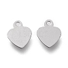 Non-Tarnish 304 Stainless Steel Charms STAS-K195-13P-2