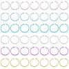150Pcs 6 Colors Plastic Loose Leaf Book Binder Hinged Rings FIND-TA0010-54A-2