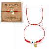 Brass Hamsa Hand Charm Bracelets LG1710-7-1