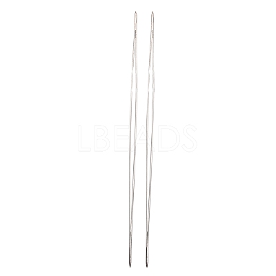 Iron Collapsible Big Eye Beading Needles TOOL-R095-03-1
