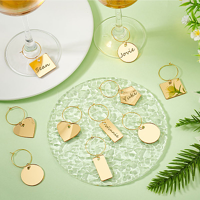 Acrylic Wine Glass Charms AJEW-GA00009-1