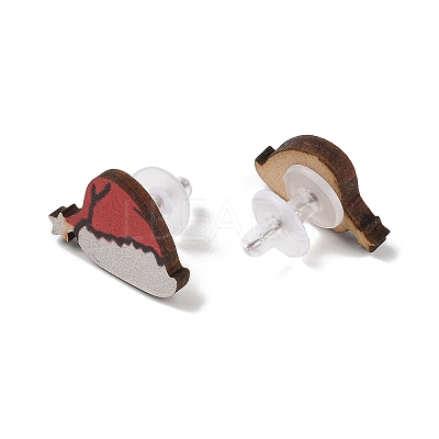 Christmas Theme Stud Earrings Set EJEW-U016-05P-04-1