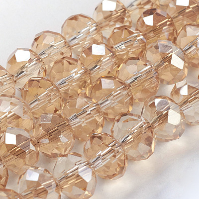 Electroplate Glass Beads Strands EGLA-D020-8x5mm-71-1