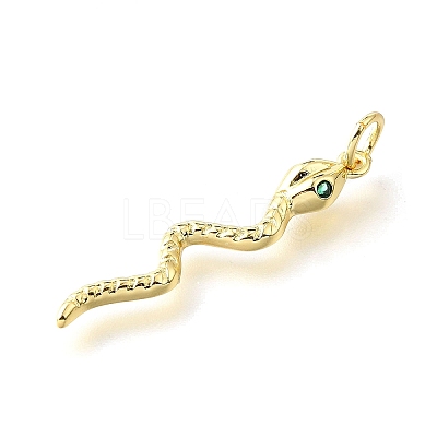 Brass Micro Pave Cubic Zirconia Pendants KK-V007-007P-03-1