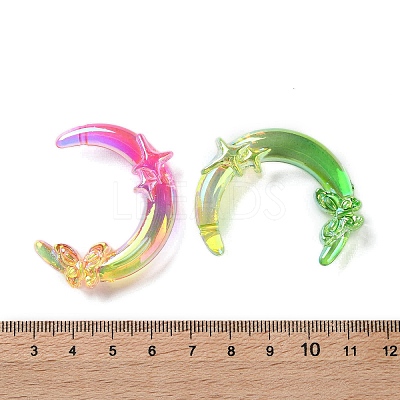 Transparent UV Plating Acrylic Beads PACR-D288-27-1