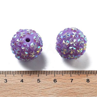 Acrylic Rhinestone Ball Beads OACR-A035-01M-1