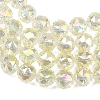 Transparent Electroplate Glass Beads Strands EGLA-N002-34C-B03-1