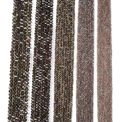 Electroplate Glass Beads Strands EGLA-A044-T6mm-B16-1