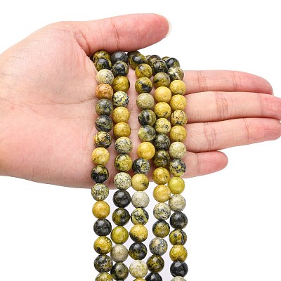 Natural Yellow Turquoise(Jasper) Beads Strands GSR007-1
