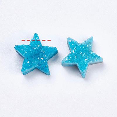 Natural Druzy Quartz Crystal Beads G-E400-02-A01-1