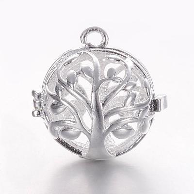 Brass Cage Pendants KK-K173-03S-1