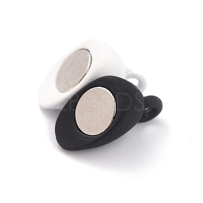 Alloy Magnetic Clasps with Loops PALLOY-P223-B01-M-1