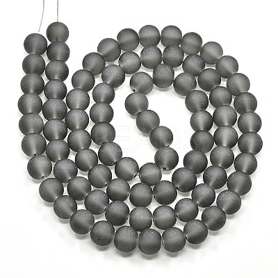 Baking Paint Transparent Glass Bead Strands GLAA-S031-4mm-12-1