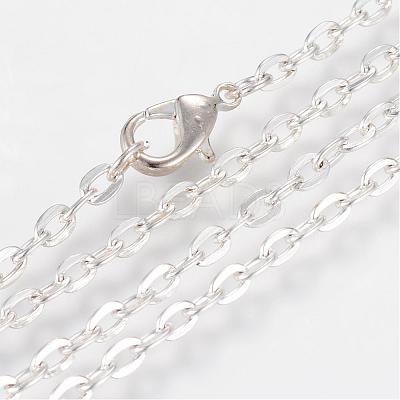 Iron Cable Chains Necklace Making MAK-R013-70cm-S-1