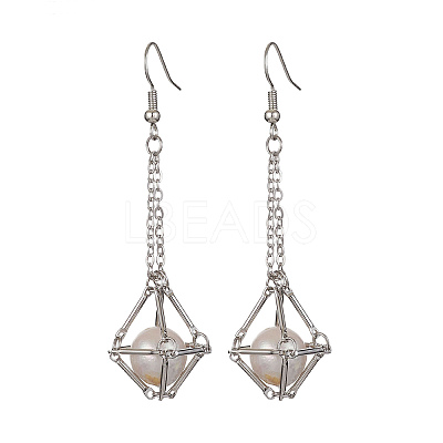 Brass Erring Hooks with Tray EJEW-JE05394-02-1