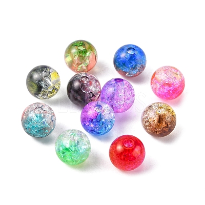 360Pcs 12 Style Transparent Crackle Acrylic Beads CACR-YW0001-03-1