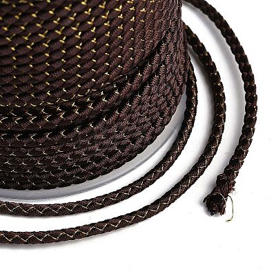 11M Polyester Braided Cord with Cotton Core & Metallic Thread OCOR-Z006-01-06-1