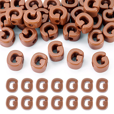 Opaque Acrylic European Beads OACR-TAC0019-006G-1